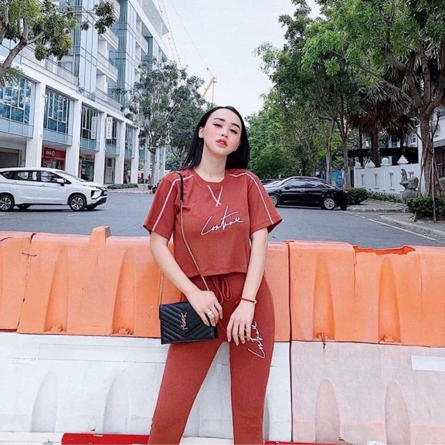 Set bộ cotton croptop cá tính