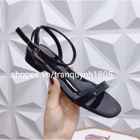 Sandal nữ đế bệt free ship 2 quai mảnh da bóng cực xinh 101
