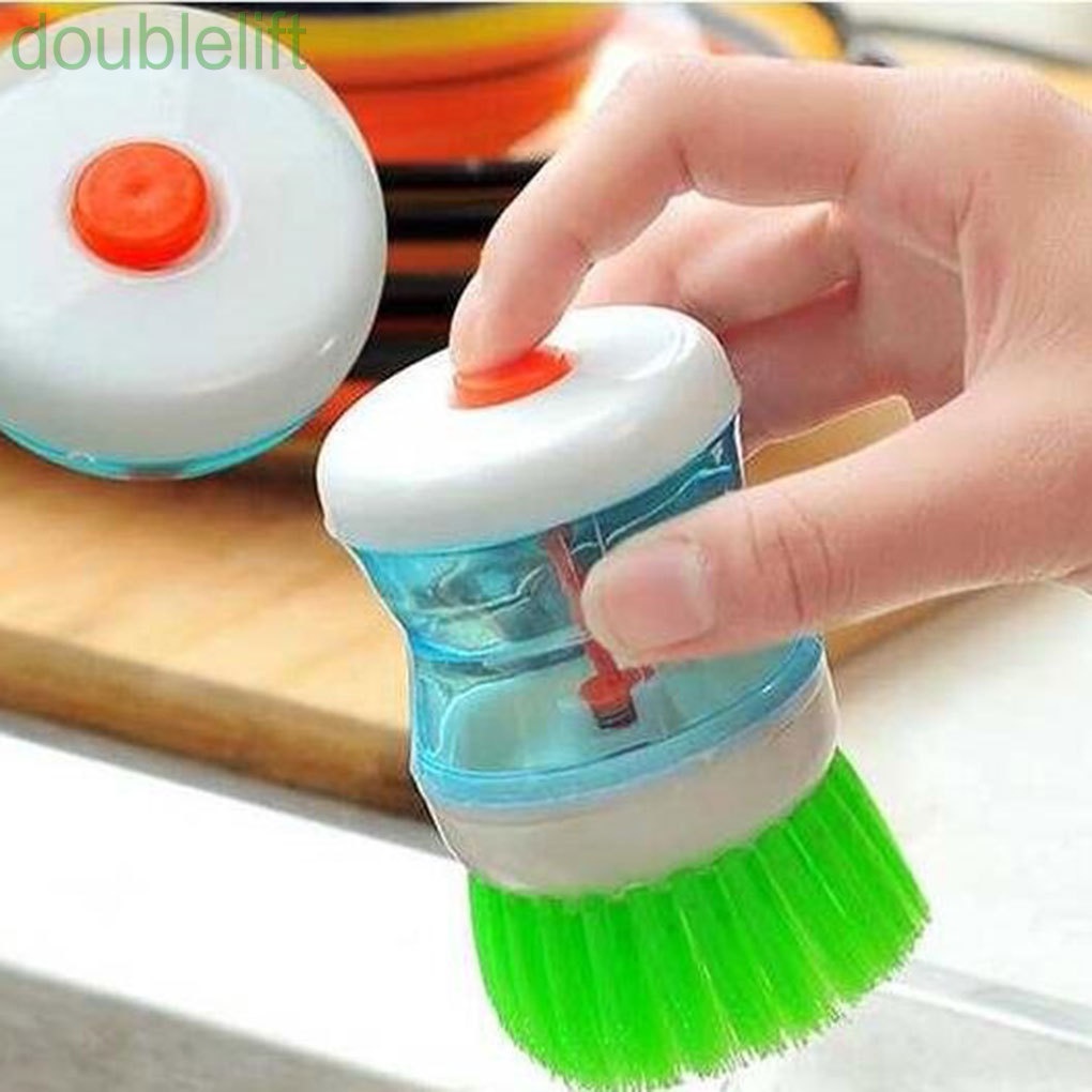 Bàn chải rửa chén có bình đựng xà phòng màu sắc ngẫu nhiên