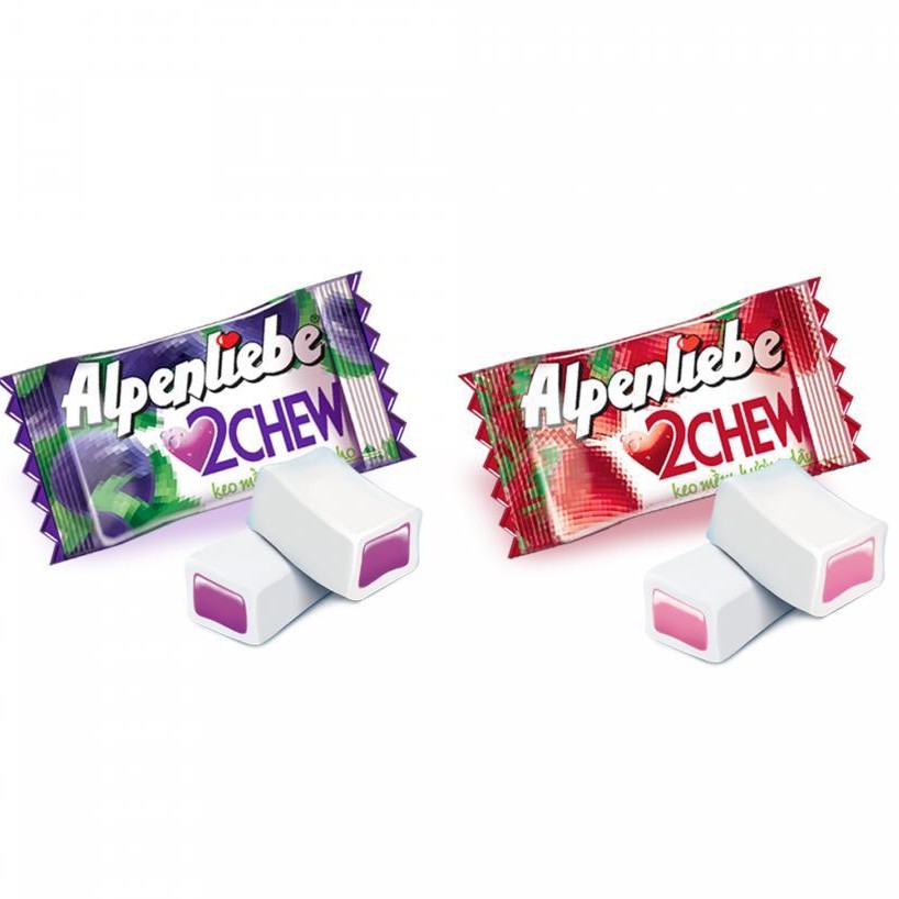 Kẹo Alpenliebe mềm hương trái cây 2Chew (gói 87.5g - 25 viên)