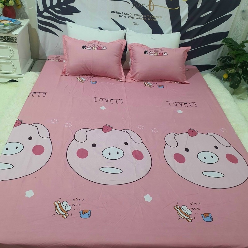 Ga gối cotton cotton bo chun, ga trải giường poly đủ size 1m2 đến 2m2 nhiều mầu (ib chọn mẫu)