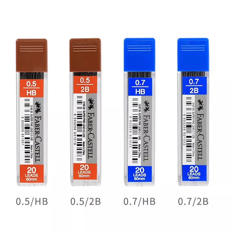 Ruột bút, viết chì bấm Faber-Castell 2B 20 ngòi - 0.5/ 0.7mm