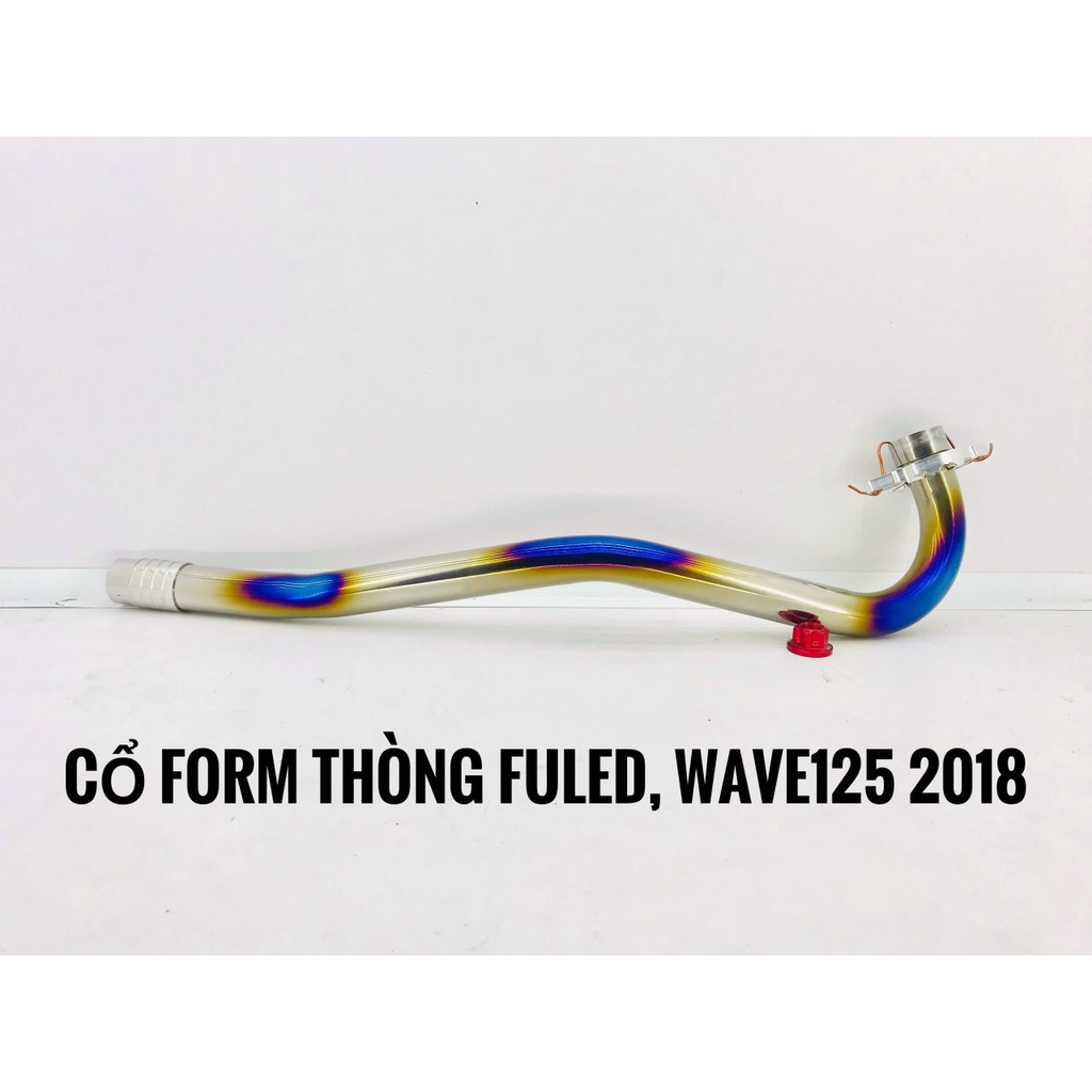 Cổ pô titan mẫu bóng gắn xe Future Led, Wave 125i