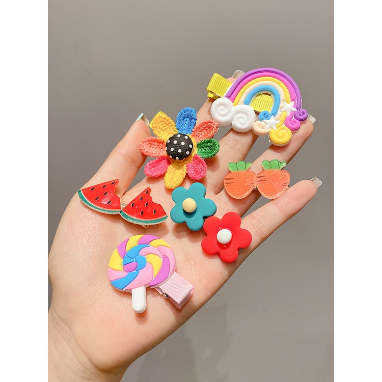 Bộ Kẹp Tóc Kiểu Hoạt Hình Nhật Bản Đáng Yêu Cho Bé Gái