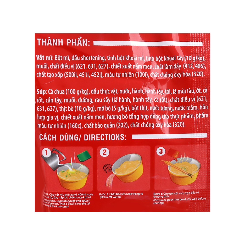 thùng 30 gói Mì trộn Cung Đình Kool Spaghetti gói 105g