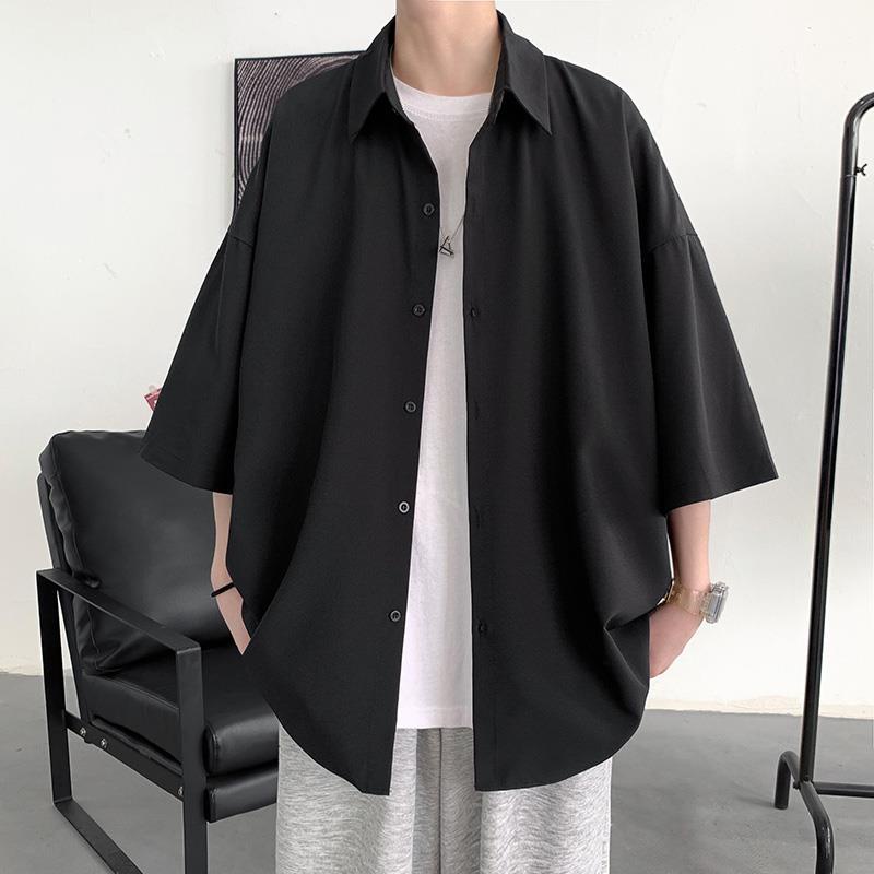 TM▤❉Áo Sơ Mi Ngắn Tay Form Rộng Phong Cách Hàn Quốc Dành Cho Nam