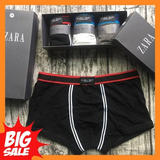 COMBO 3 quần lót nam ZARA MAN cao cẤp đủ size mẫu quần lót Full hộp màu đen
