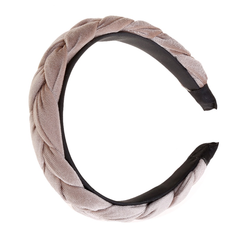 Flgo Băng Đô Vải Nhung Bện Thủ Công Bản Rộng Phong Cách Dân Tộc Hàn Quốc Cho Nữ