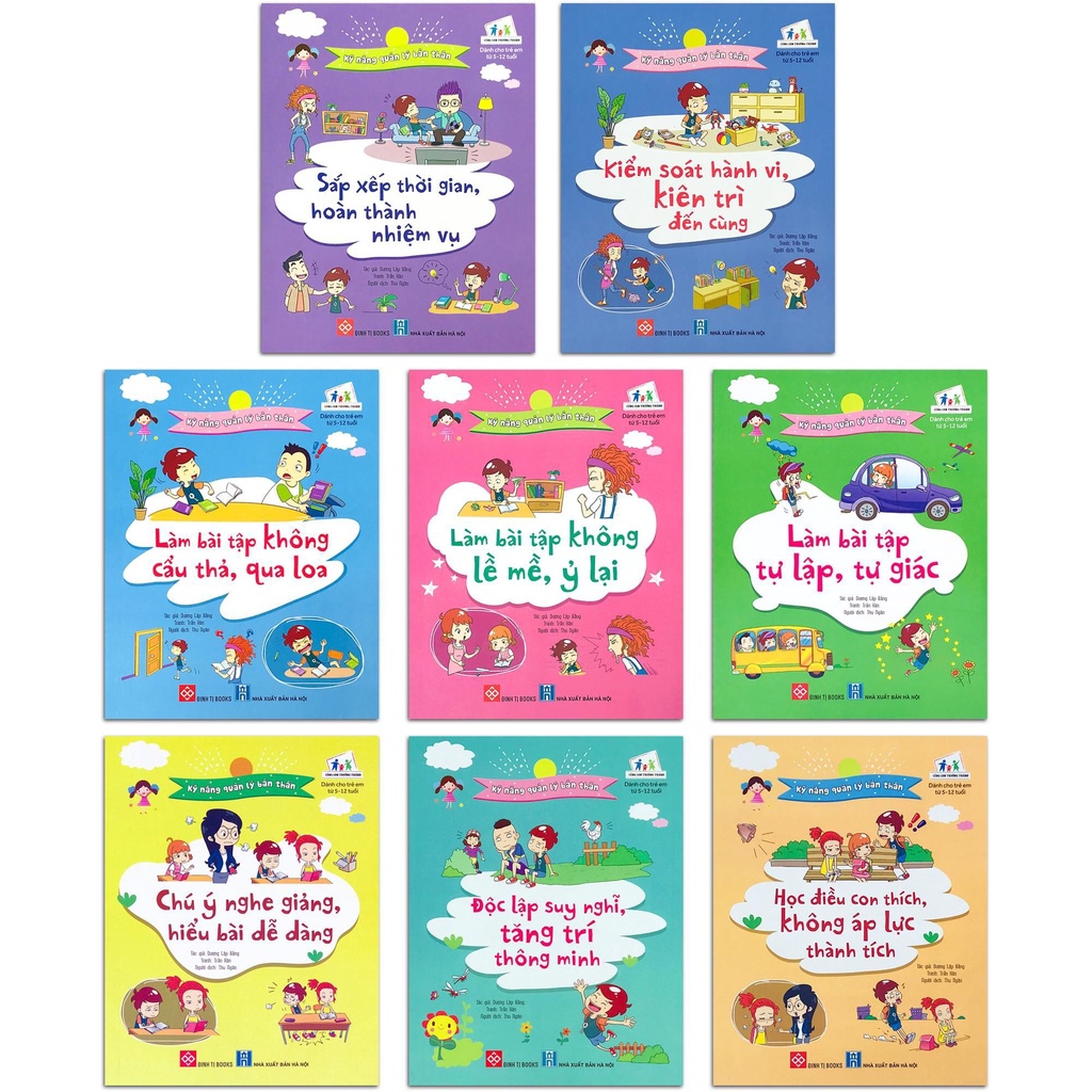Sách - Kỹ năng quản lý bản thân (Dành cho trẻ em từ 5-12 tuổi) - Bộ 8 quyển