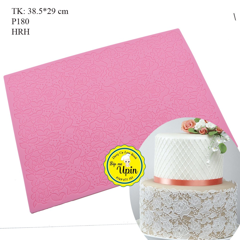 Khuôn Ren Hoa Hồng, 4 Lá  Trang Trí Bánh Khuôn Silicone Trang Trí Bánh khuôn ren đường tạo hình độc đáo