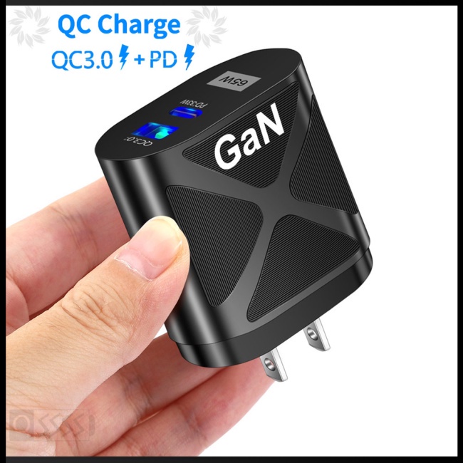 Bộ Sạc Nhanh Zevaret 65w GaN Gallium Nitride Nhiều Cổng Usb Cho Macbook Pro Laptop Điện Thoại