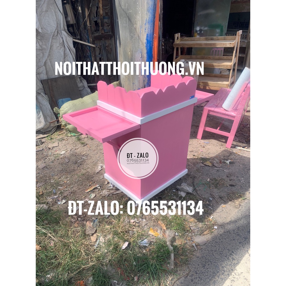 Xe trà sữa nhỏ gọn dễ thương giá rẻ, tủ nước ép sinh tố mang đi