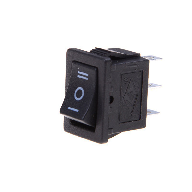 Set 5 Công Tắc On / Off 3 Chấu AC 6A / 250V Màu Đen