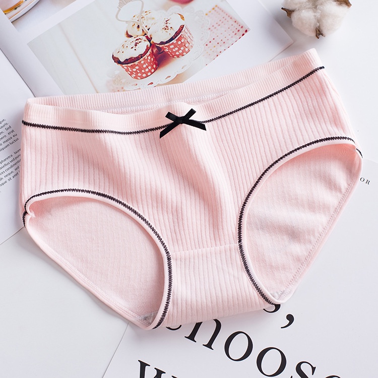 Quần Lót Nữ Cotton Thấm Hút Viền Nơ Xinh Xắn Đáng Yêu OTIS - 1293