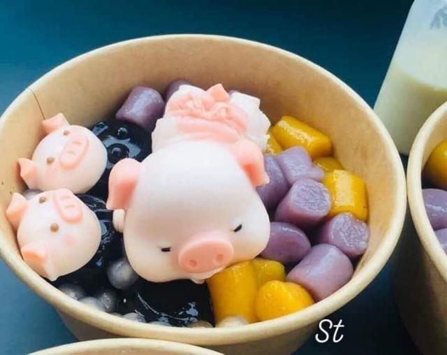 Khuôn silicon heo tắm tiên làm thạch rau câu, pudding Hot hàng dày dặn