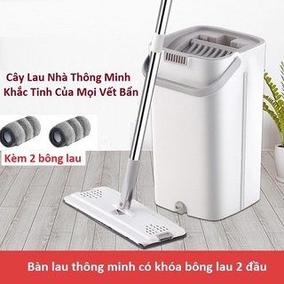 Bộ cây lau nhà ,chổi lau nhà thông minh tự vắt TẶNG Kèm 2 miếng lau siêu sạch