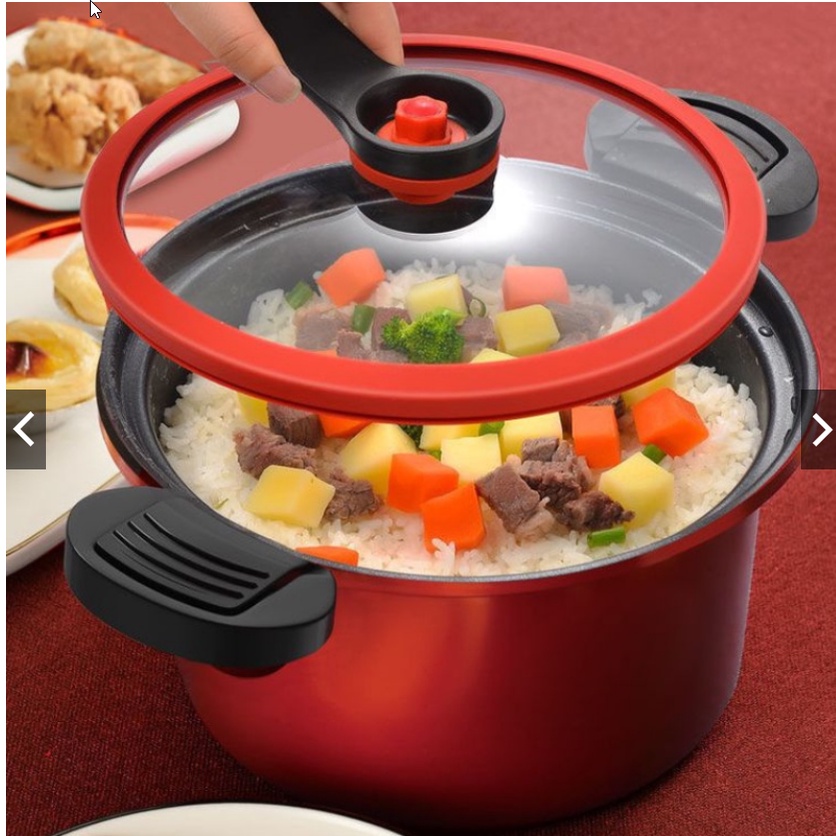 Nồi áp suất đa năng Druella dung tích 3,5L nồi áp suất bếp gas, nồi áp suất bếp từ nấu chậm giữ chất dinh dưỡng