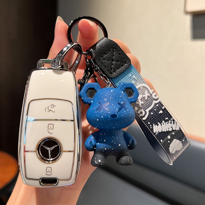 Vỏ Bọc Chìa Khóa Xe Hơi Mercedes Benz E300l C260l A200l Glc300 Buckle Gle GLA GLB Bằng Tpu