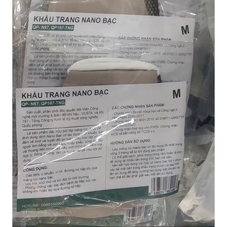 Khẩu trang Nano bạc QP N97 [Diệt 99% vi khuẩn, virut qua đường hô hấp]