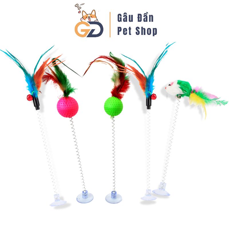 Đồ Chơi Cho Mèo ,Cây Vờn Mèo Có Đế Hít