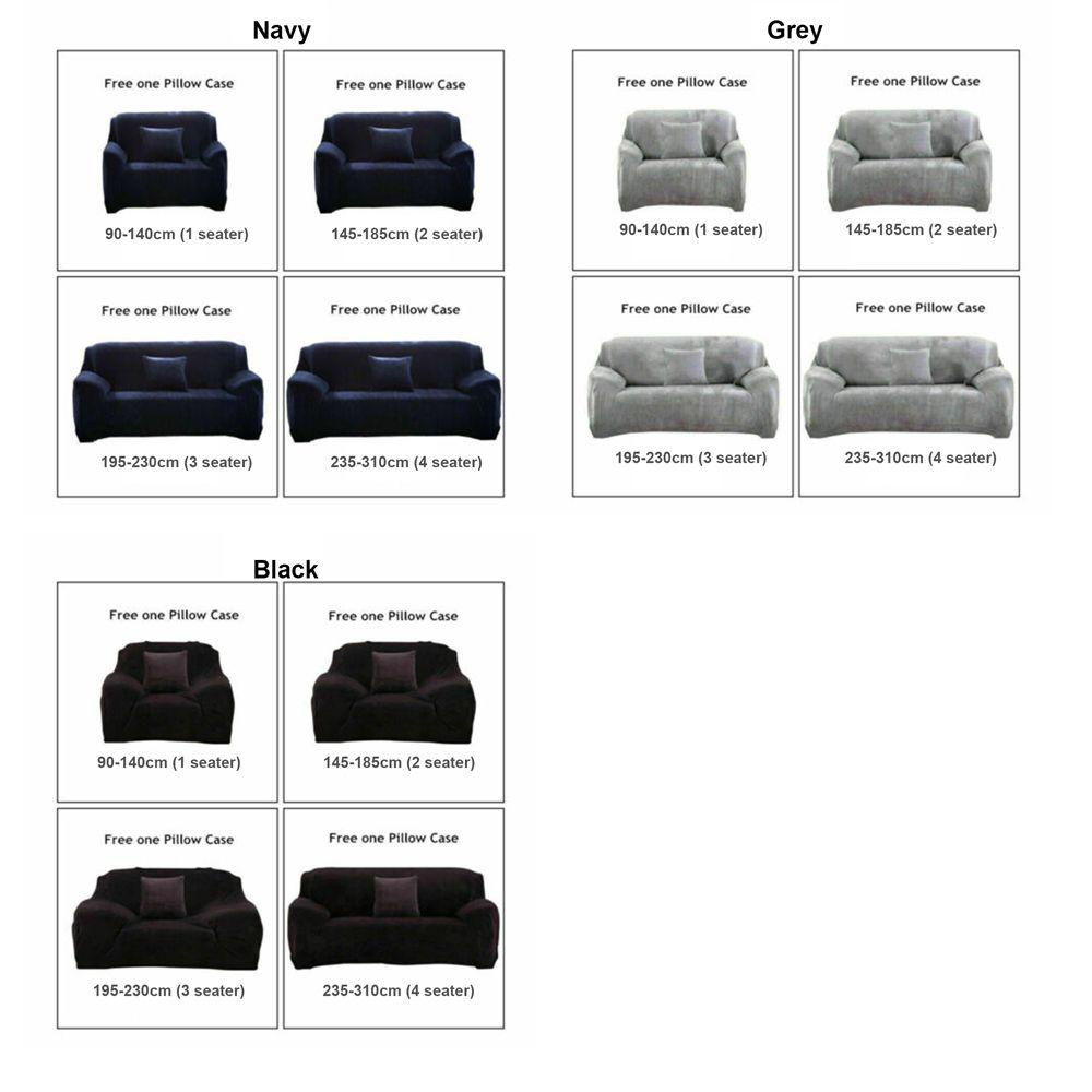 BTLIMER Vỏ Bọc Ghế Sofa 1 / 2 / 3 / 4 Chỗ Ngồi Mềm Mại Co Giãn
