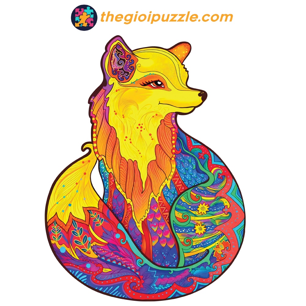 Bộ xếp hình gỗ thegioipuzzle đồ chơi ghép hình puzzle con Cáo (177MG)