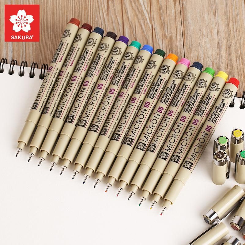 [Michi Art Store] Bút line đi nét màu Sakura Pigma Micron kháng nước vẽ kỹ thuật chuyên nghiệp Nhật Bản