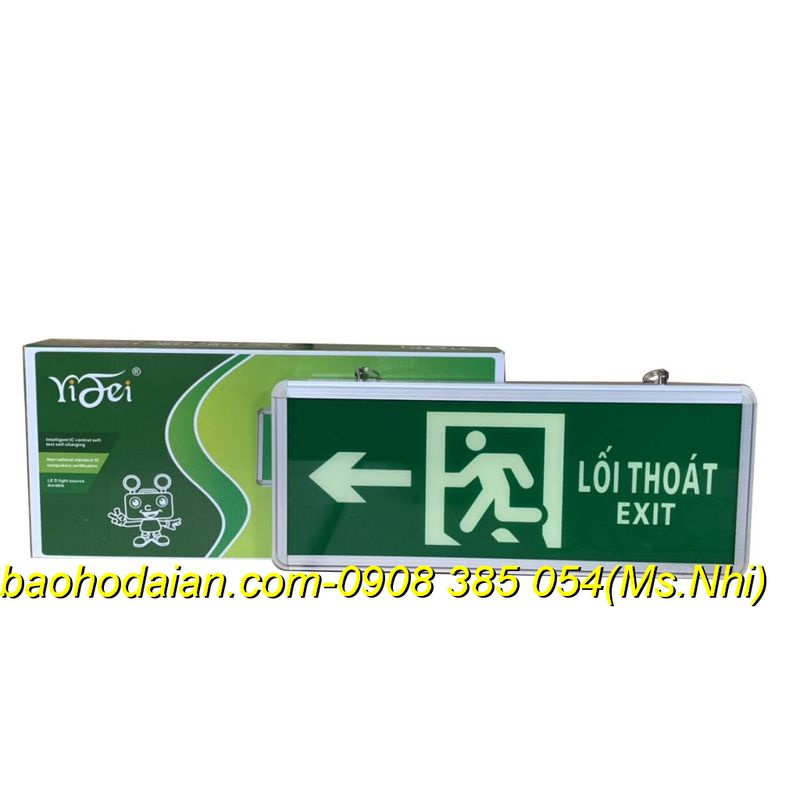 Biển chỉ dẫn thoát nạn YF-1017 dạ quang một mặt- Hình thật