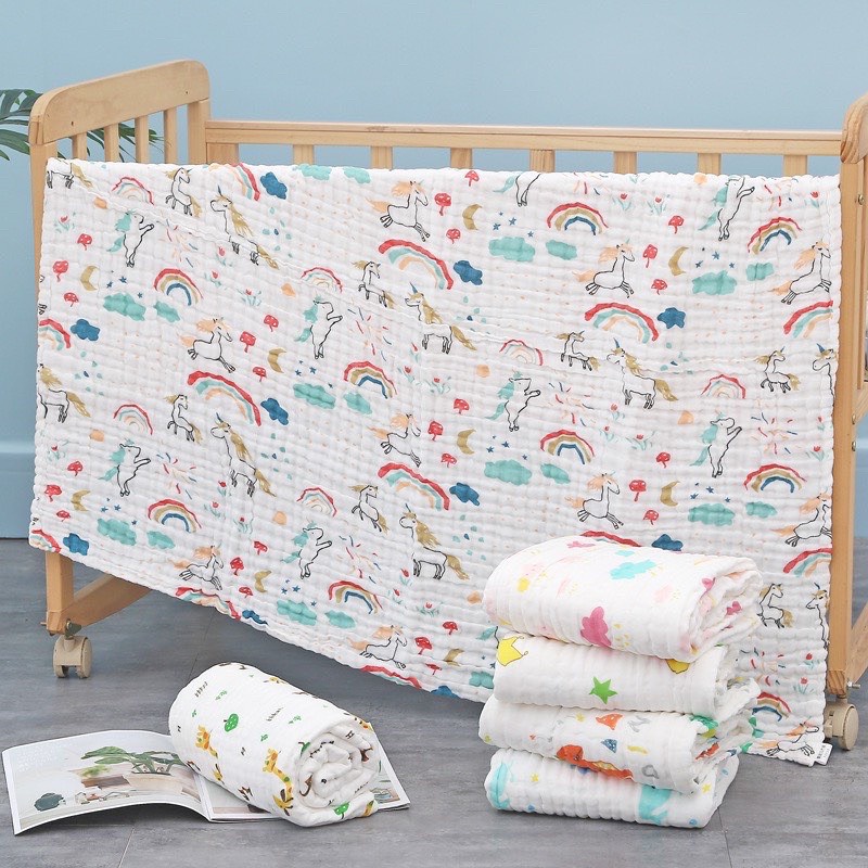 KHĂN TẮM XÔ XUẤT NHẬT 6 LỚP SIÊU MỀM CHO BÉ