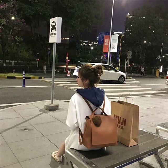 Balo nâu cục bông chất đẹp