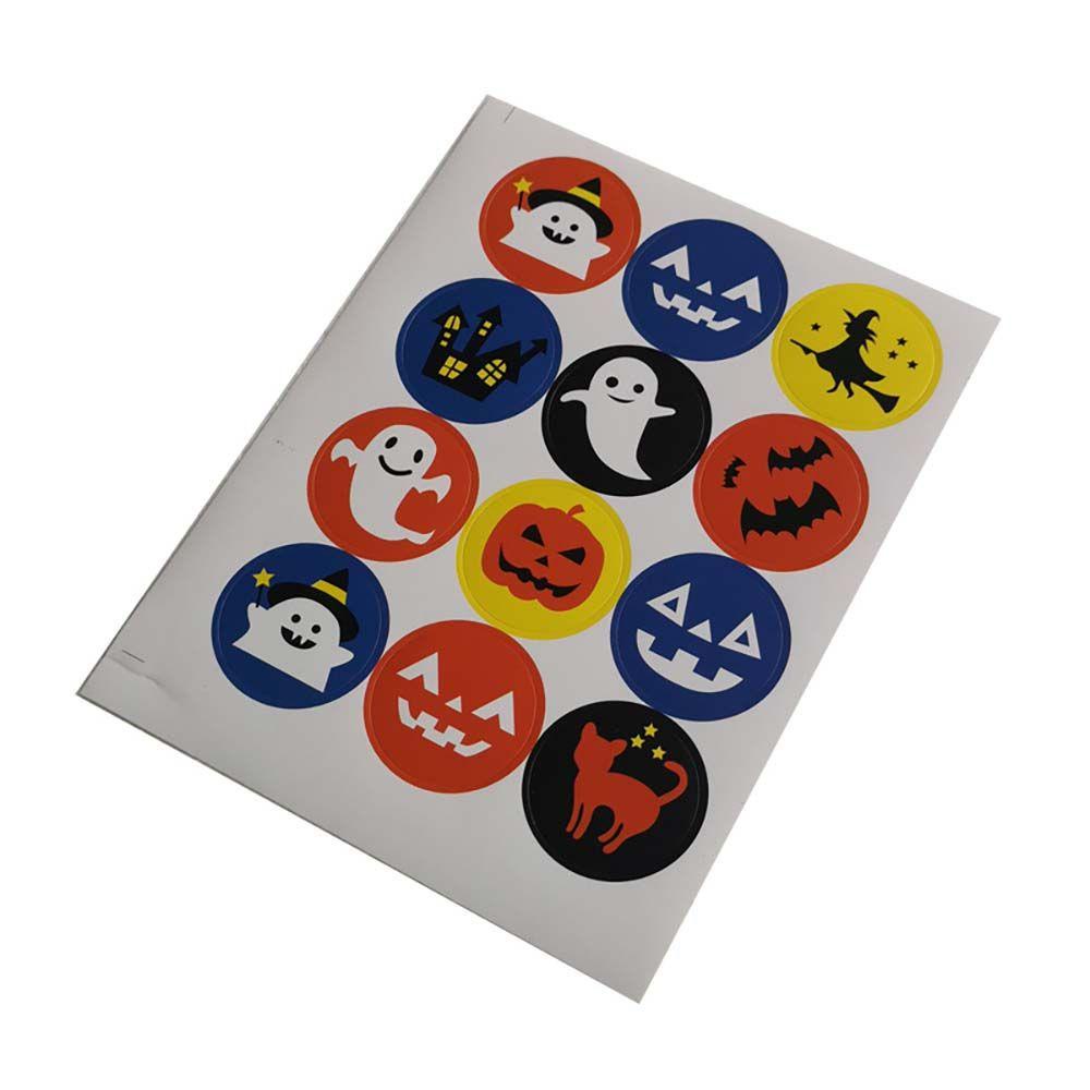 PEWANY Nhãn Dán Trang Trí Hộp Bánh Quy / Túi Kẹo Họa Tiết Hoạt Hình Phong Cách Halloween Độc Đáo