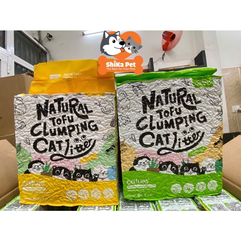 Cát Vệ Sinh Mèo Đậu Nành Hữu Cơ Cature Natural Tofu Clumping Cat Litter 6L(2.4kg)