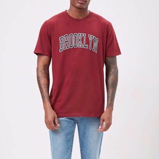 Áo Thun Cotton Nam F21 Brooklyn Đỏ Đô - 0634