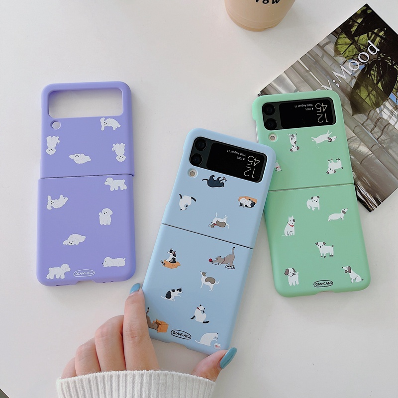 Bao Da Điện Thoại Màu Kẹo Hình Động Vật Hoạt Hình Phong Cách Hàn Quốc Cho Samsung Z Flip 3 5G Galaxy Z Flip 4