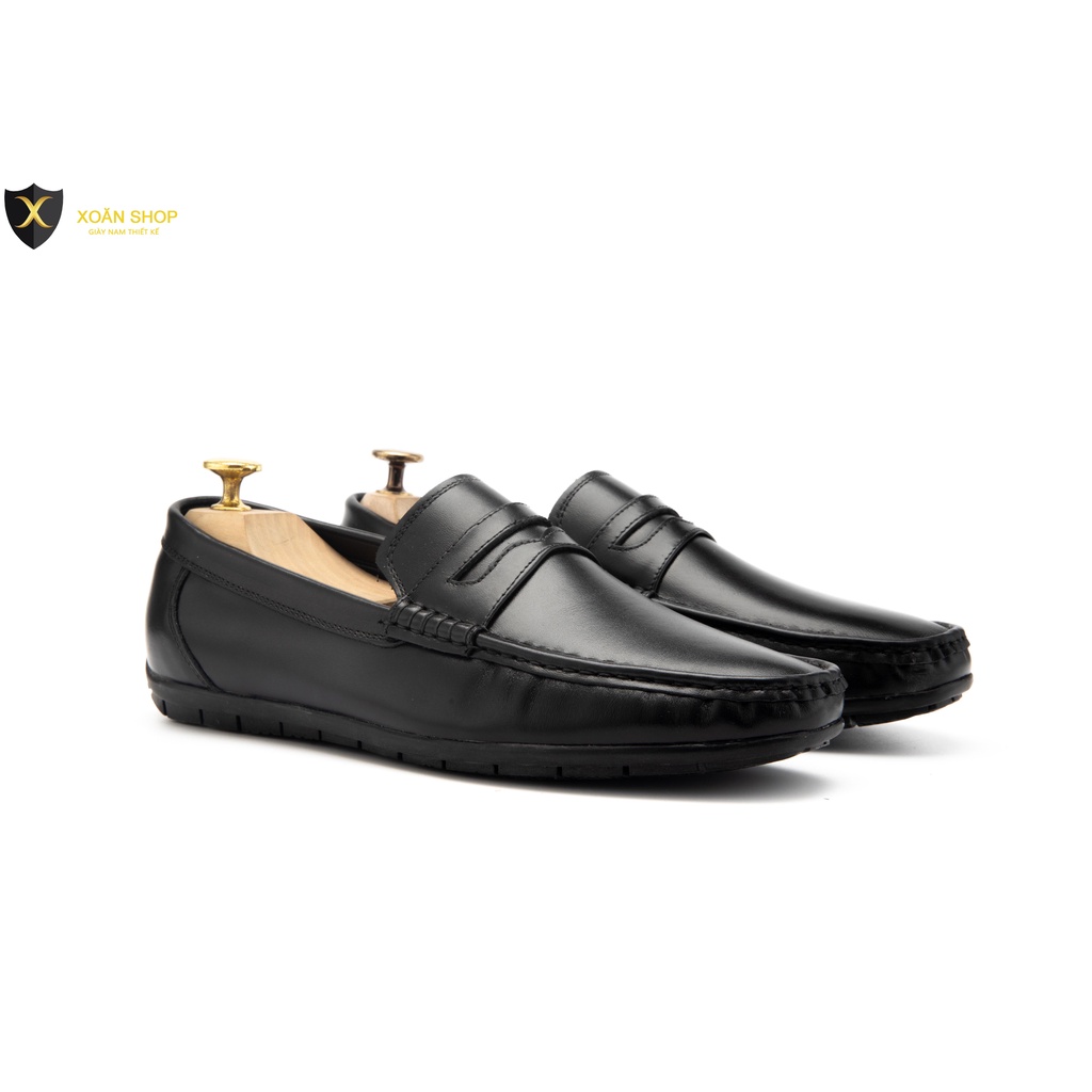 Giày Moca Nam Giày Mọi Nam Siêu Bền Đẹp XOĂN SHOP Da Bò Thật Size 38 Đến 42 Màu Đen Bảo Hành 24 tháng - M019