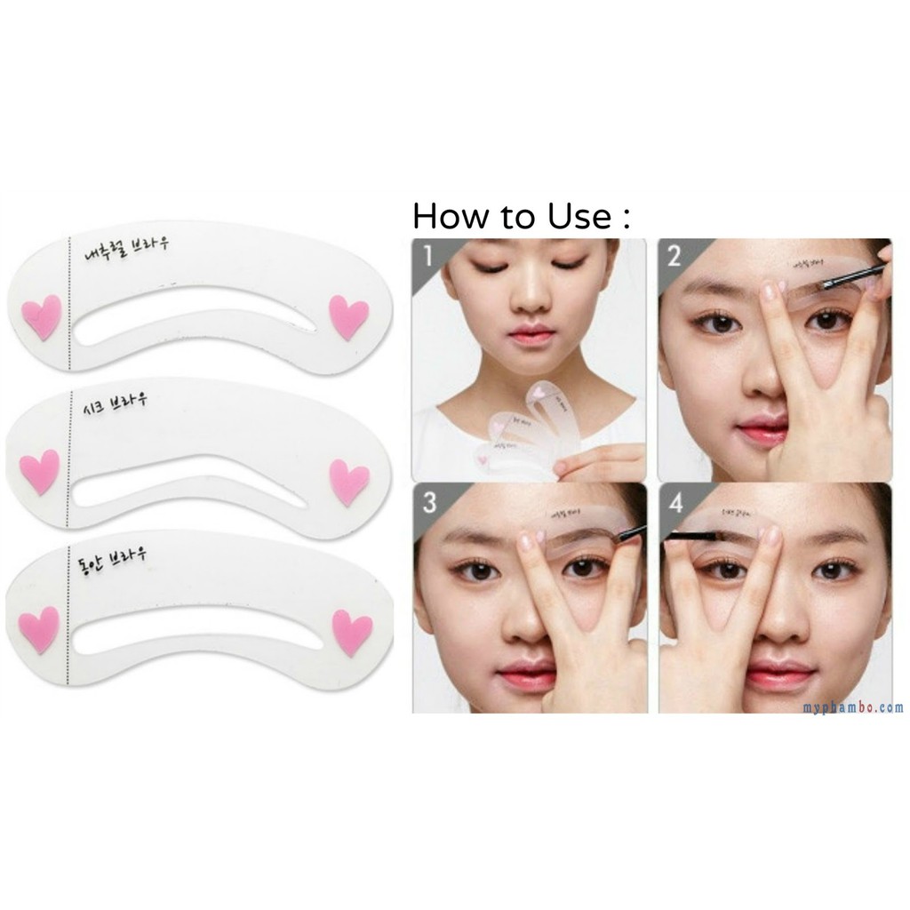 Set 3 khung kẻ chân mày mini brow class