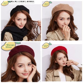 Mũ nồi dạ Beret có dây rút