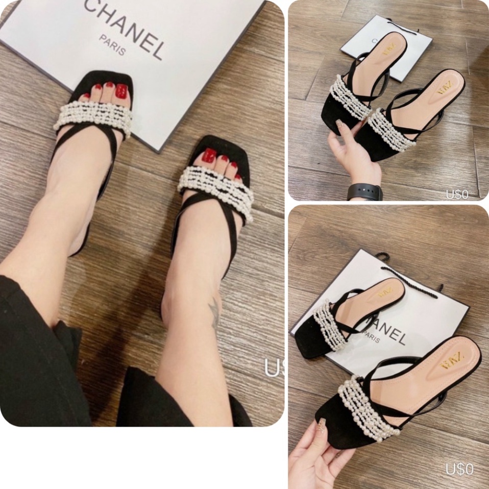 SPK- Dép bẹt nữ, dép nữ đính cường hàng newtrend SKUG-11