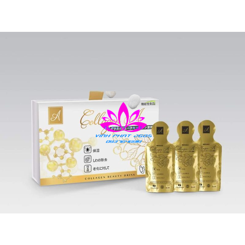 Collagen A - nước uống đẹp da hạng A hộp 10 gói