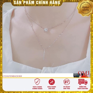 DÂY CHUYỀN BẠC NỮ KÉP TRẺ TRUNG- Dây chuyền QMJ cam kết Bạc Chuẩn, sáng đẹp, chất lượng