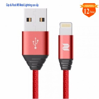 Bộ củ cáp sạc dây dù lightning 1A Rock cho IPhone cao cấp