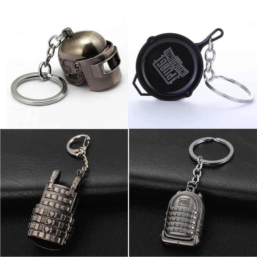 Móc khóa vật phẩm đồ chơi mô hình PUBG 16cm Chảo Mũ Áo Giáp