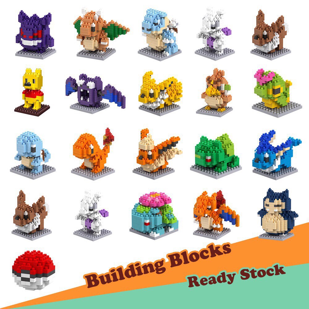 Bộ đồ chơi lắp ráp mô hình Pokemon nhiều chi tiết