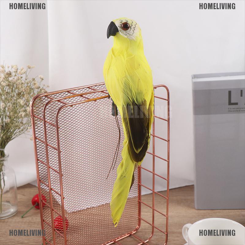 Đồ trang trí Chim Vẹt Lông Vũ 25cm / 9.8 &quot;Dùng Trang Trí