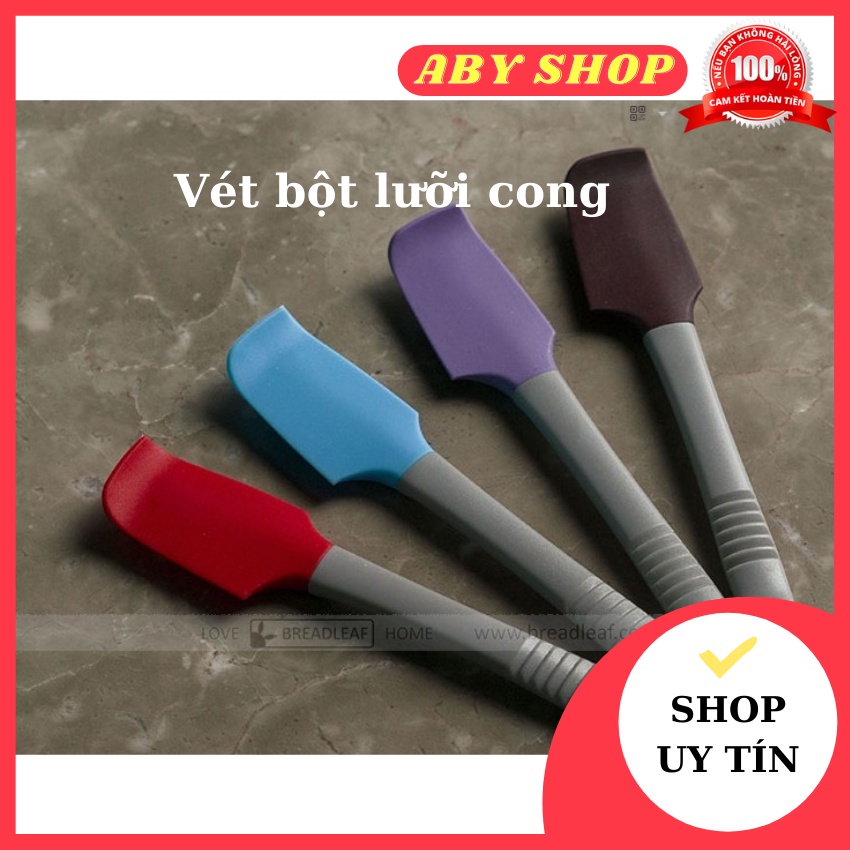 Vét bột lưỡi cong ⚡ CAO CẤP ⚡ Spatula chuyên dụng để vét bột, trộn bột, kem
