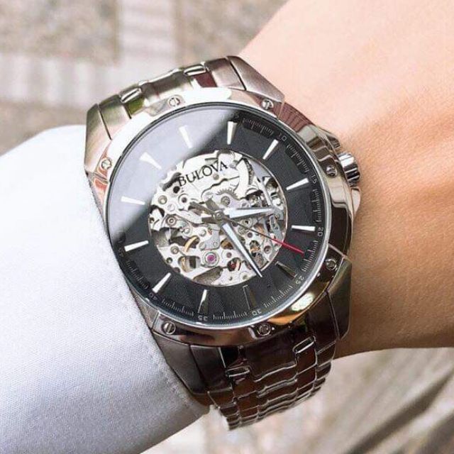 Đồng hồ nam Bulova lộ cơ cực ngầu