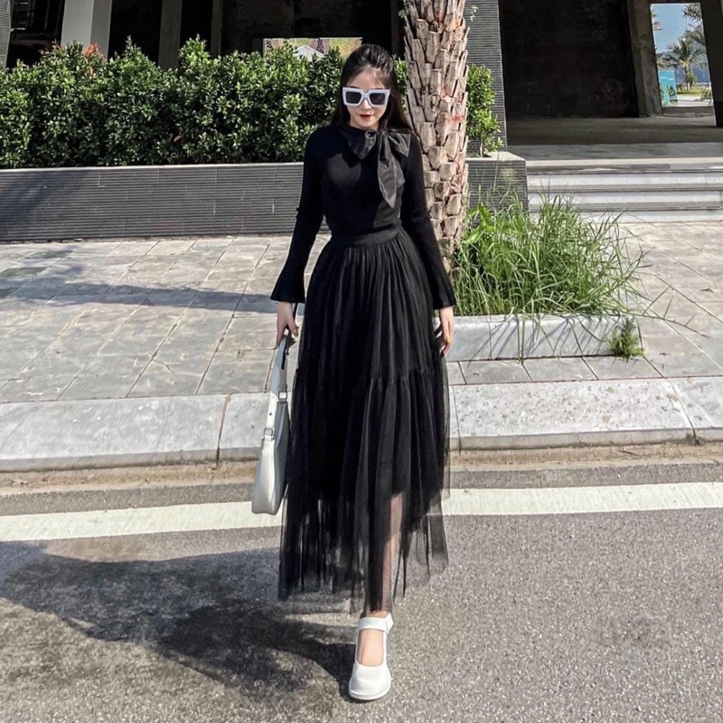 ÁO THUN TĂM NƠ CỔ CHẤT ĐẸP MS12990