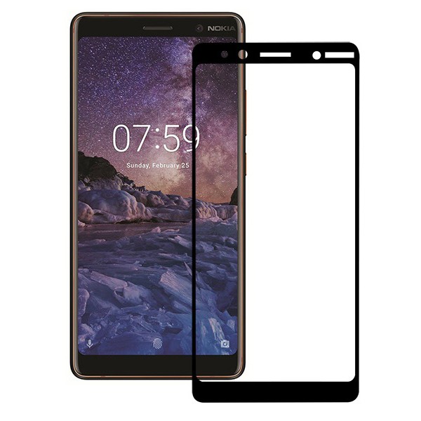 Kính cường lực full màn Nokia 7 Plus Đen