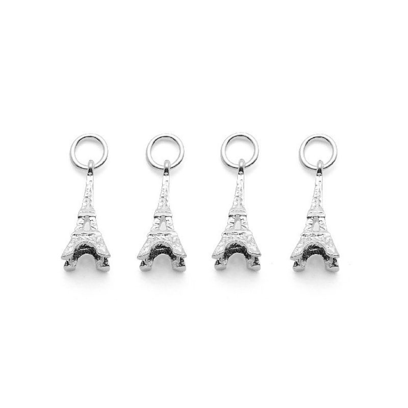 Charm bạc 925 hình tháp Eiffel vĩnh viễn bảo hành
