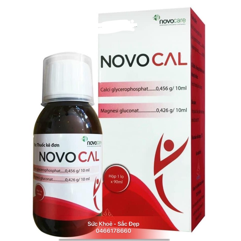 Siro Canxi hữu cơ Novocal bổ sung Calci cho trẻ em phụ nữ có thai và người cao tuổi – Lọ 90ml